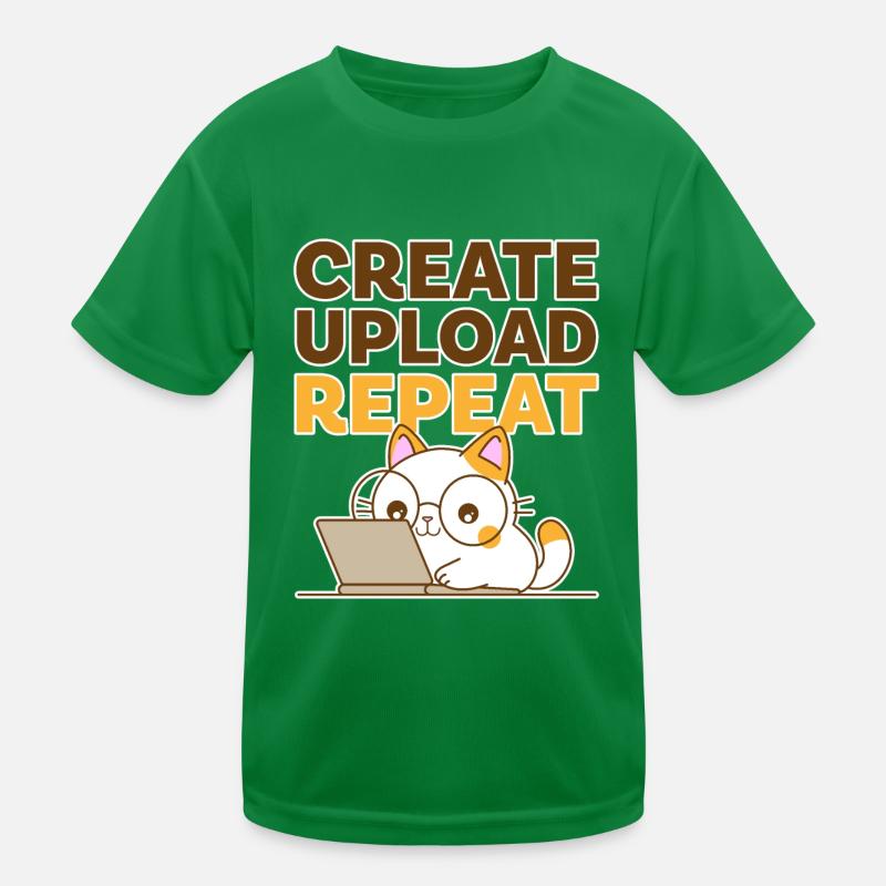 Create, Upload, Repeat T-shirt sport Enfant