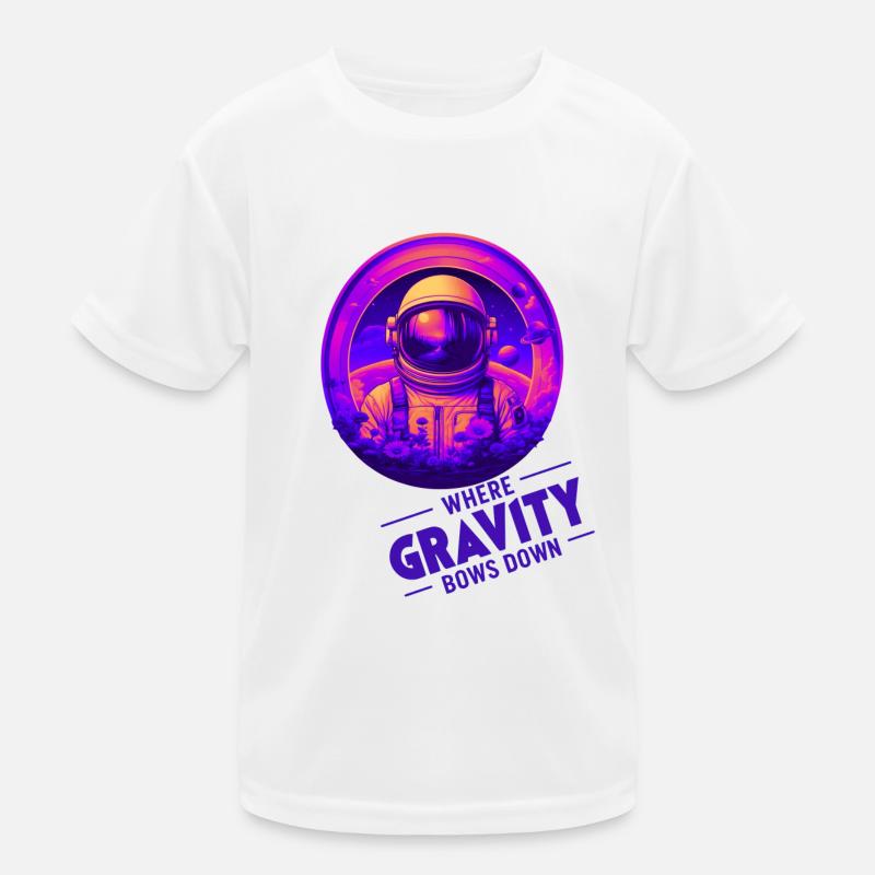 Where Gravity Bows Down Design Kids Functional T-Shirt