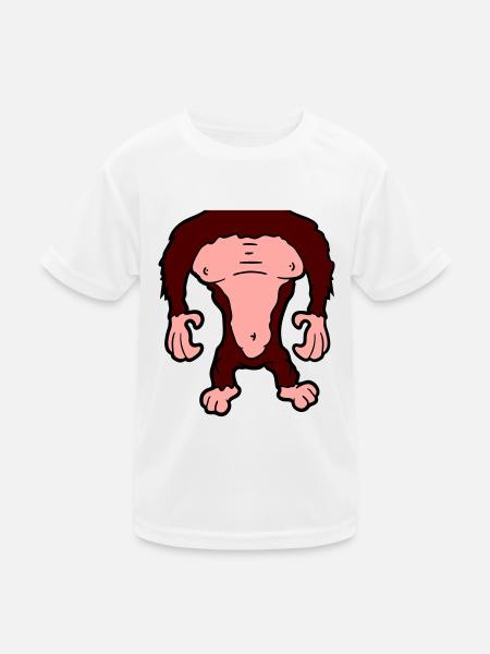 Funny Gorilla Body Headless Halloween Costume - Kids Functional T-Shirt - white - Front