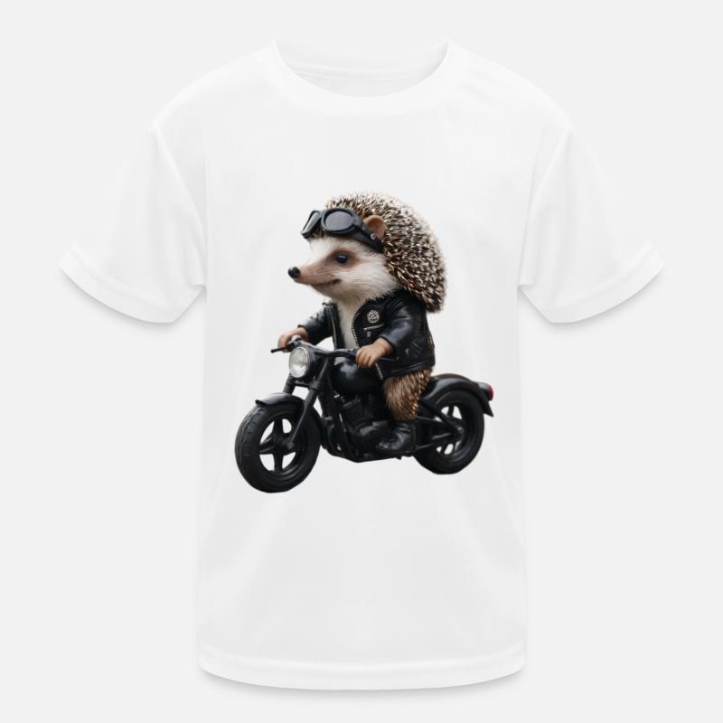 Biker hedgehog Kids Functional T-Shirt