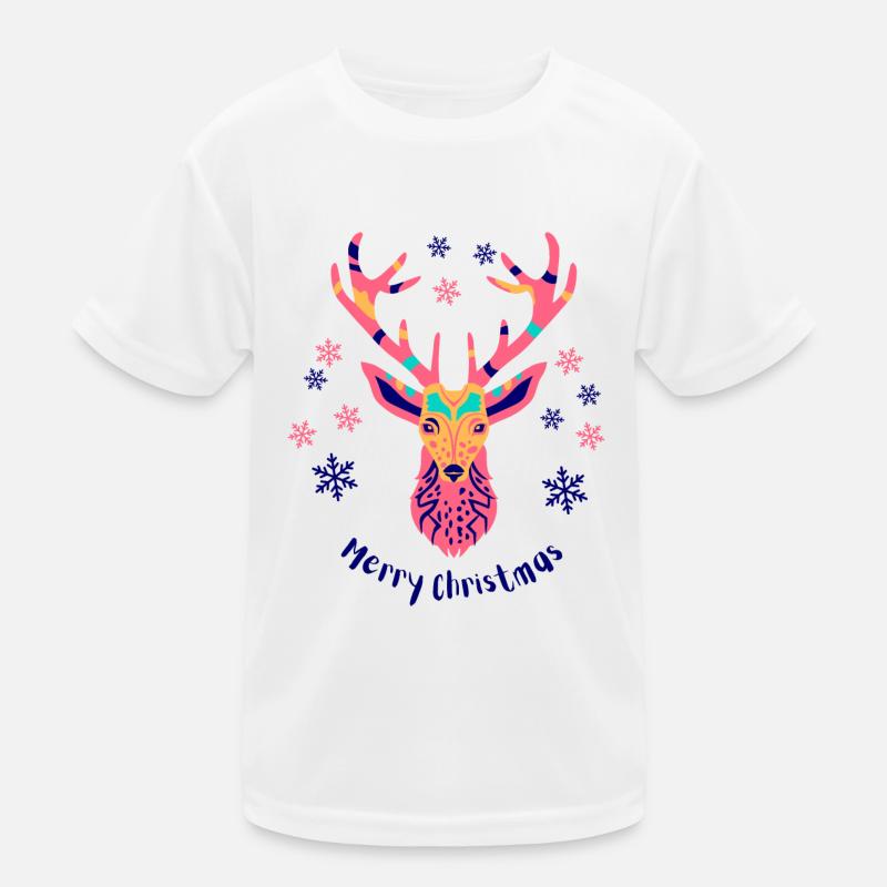 Buntes Geweih Kinder Funktions-T-Shirt