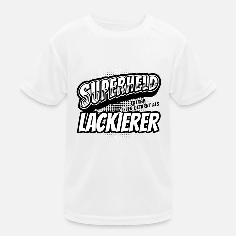 Superheld, clever getarnt als Lackierer Kinder Funktions-T-Shirt