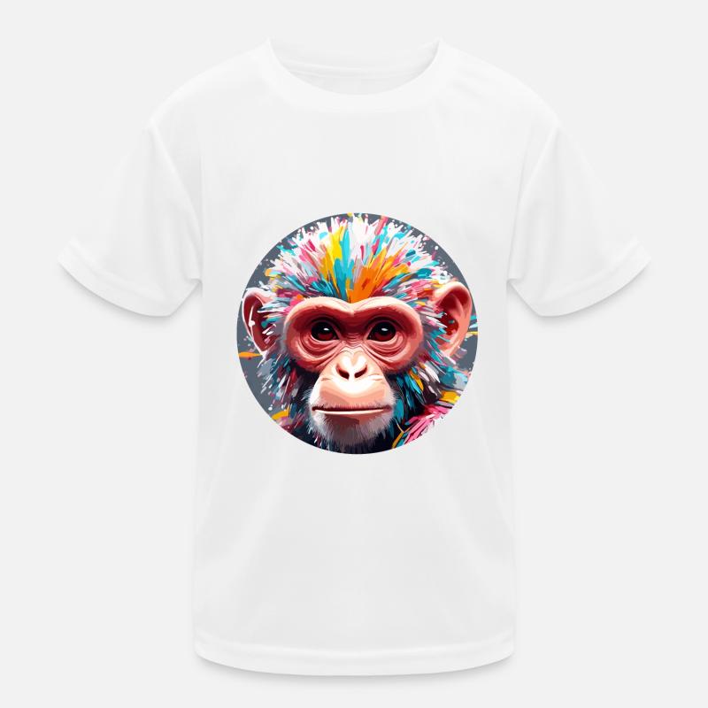 Monkey / Animal / Zoo / Chimpanzee / Wild / Comic Kids Functional T-Shirt