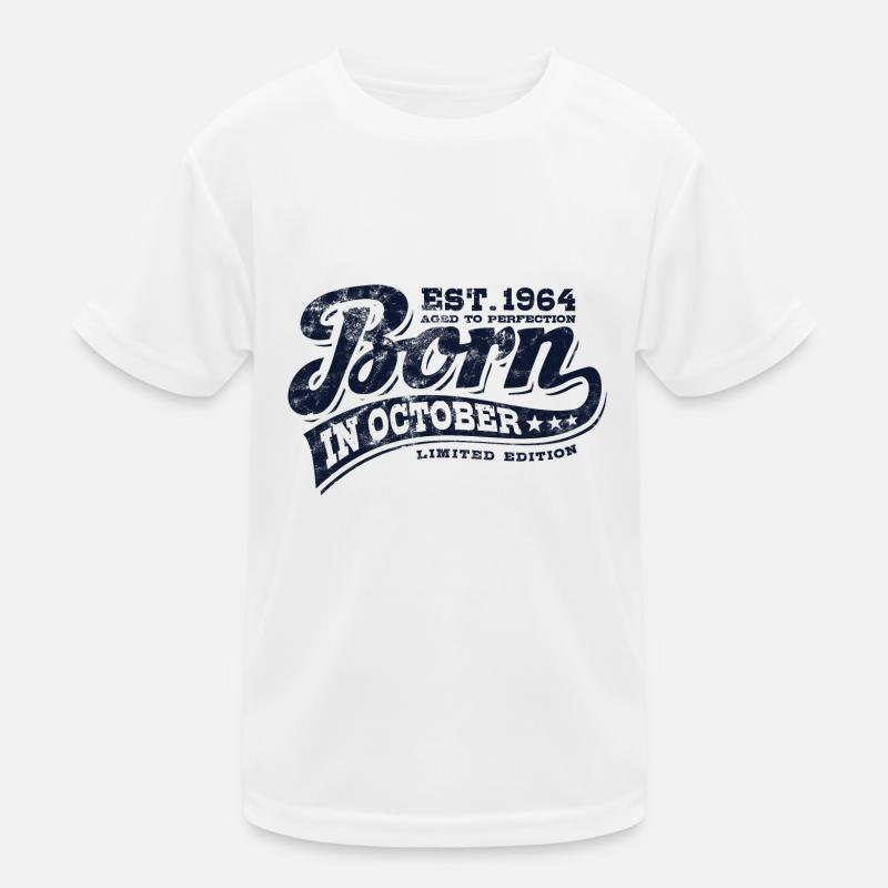Né(e) en Octobre 1964 - Anniversaire - Cadeau T-shirt sport Enfant