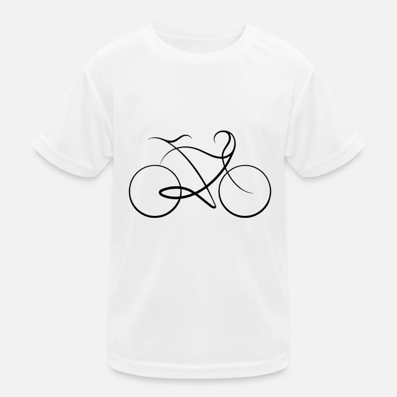 Fahrrad eine Linie - Harmonie - Dynamik Kinder Funktions-T-Shirt