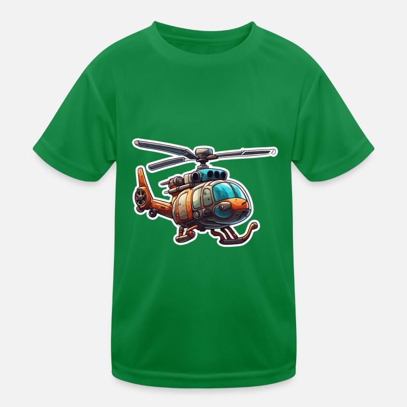Helikopter / Hubschrauber / fliegen / Luftfahrt Kinder Funktions-T-Shirt
