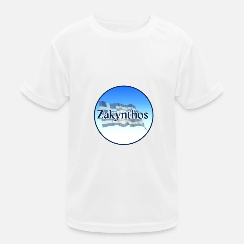 Zakynthos Grèce Drapeau grec T-shirt sport Enfant