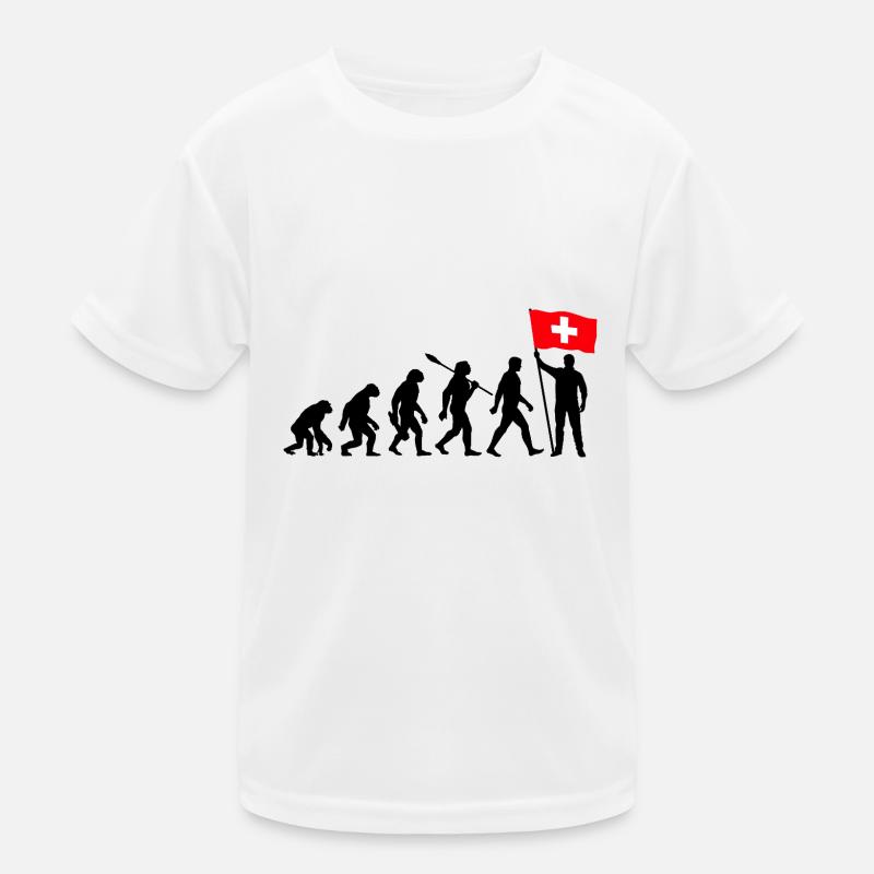 Schweiz - Evolution - Flagge - Nation Kinder Funktions-T-Shirt