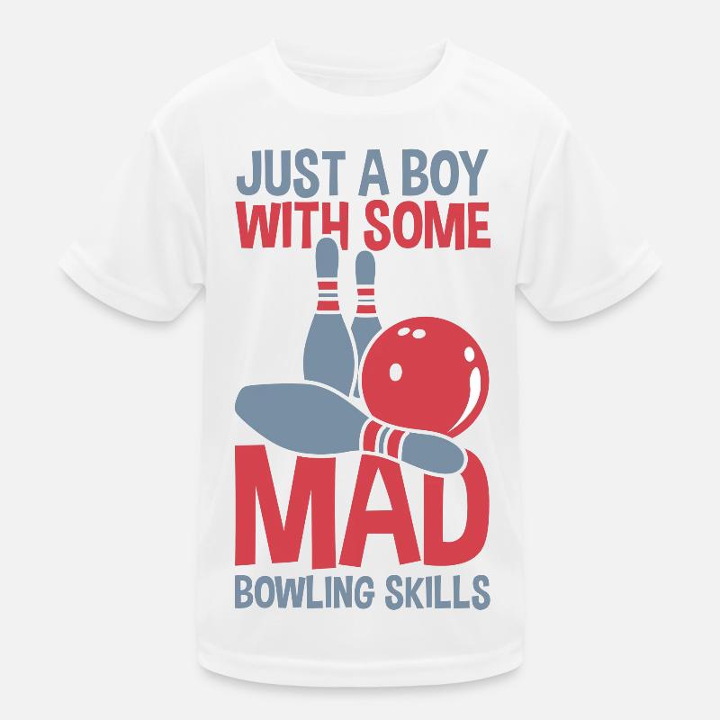 Bowling Junge Kinder Funktions-T-Shirt