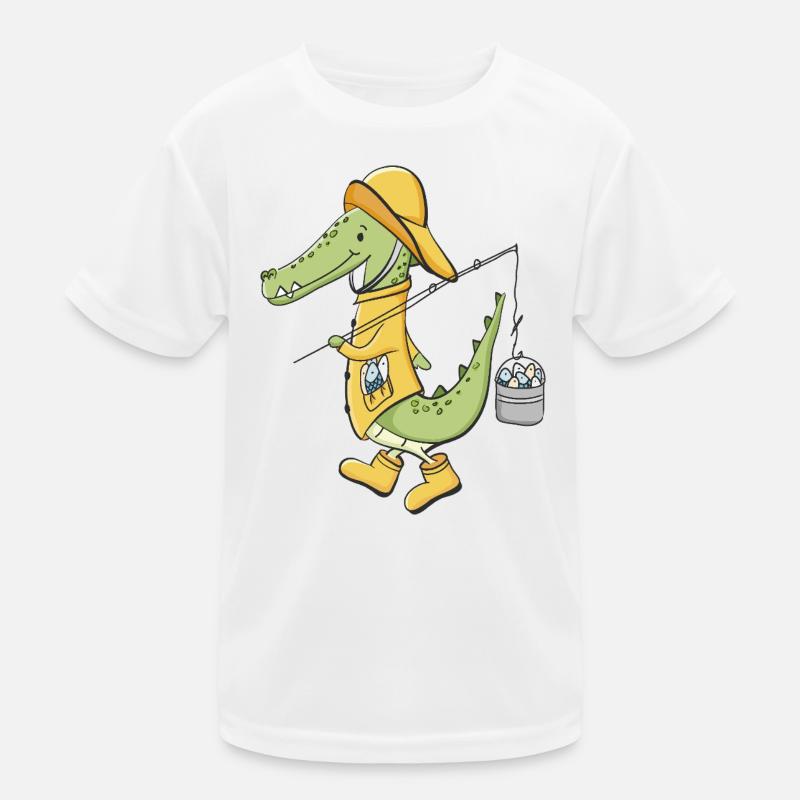 Pêcheur crocodile au pelage jaune T-shirt sport Enfant