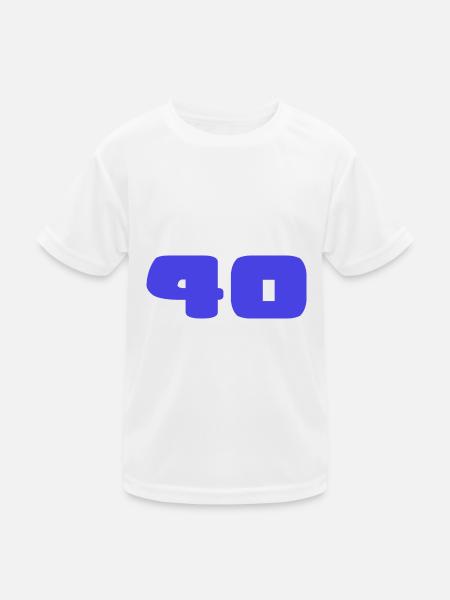 40. 40 JAHRE. 40-JÄHRIGES JUBILÄUM. GEBURTSTAG 40 JAHRE. - Kinder Funktions-T-Shirt - Weiß - Vorne