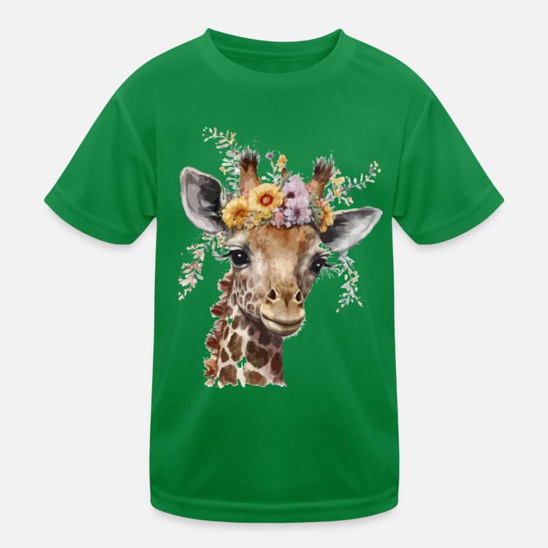 Hübsche Giraffe Kinder Funktions-T-Shirt