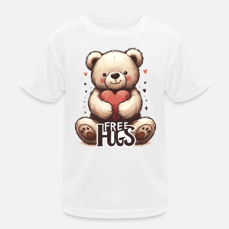 Teddy Free Hugs Gift Kids Functional T-Shirt
