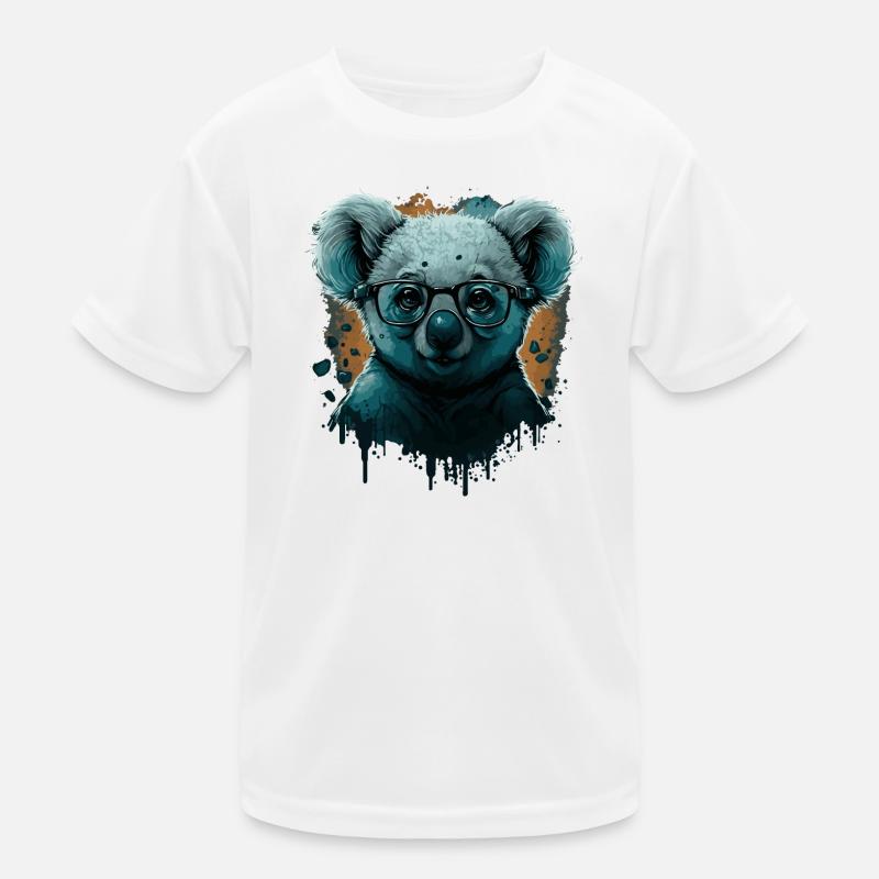 Koala Nerd Kinder Funktions-T-Shirt