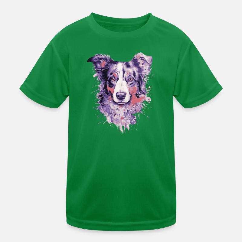 Border Collie Kids Functional T-Shirt