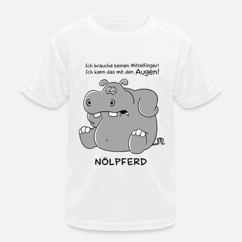 Nölperd - Mittelfinger Kinder Funktions-T-Shirt