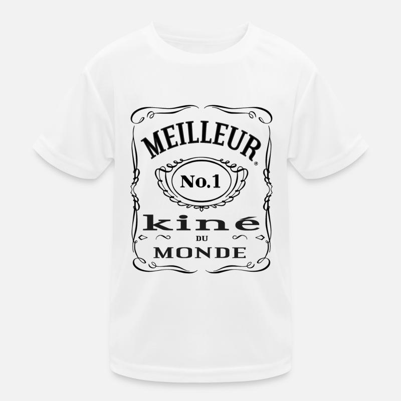 Meilleur kiné du monde - Kinder Funktions-T-Shirt - Weiß