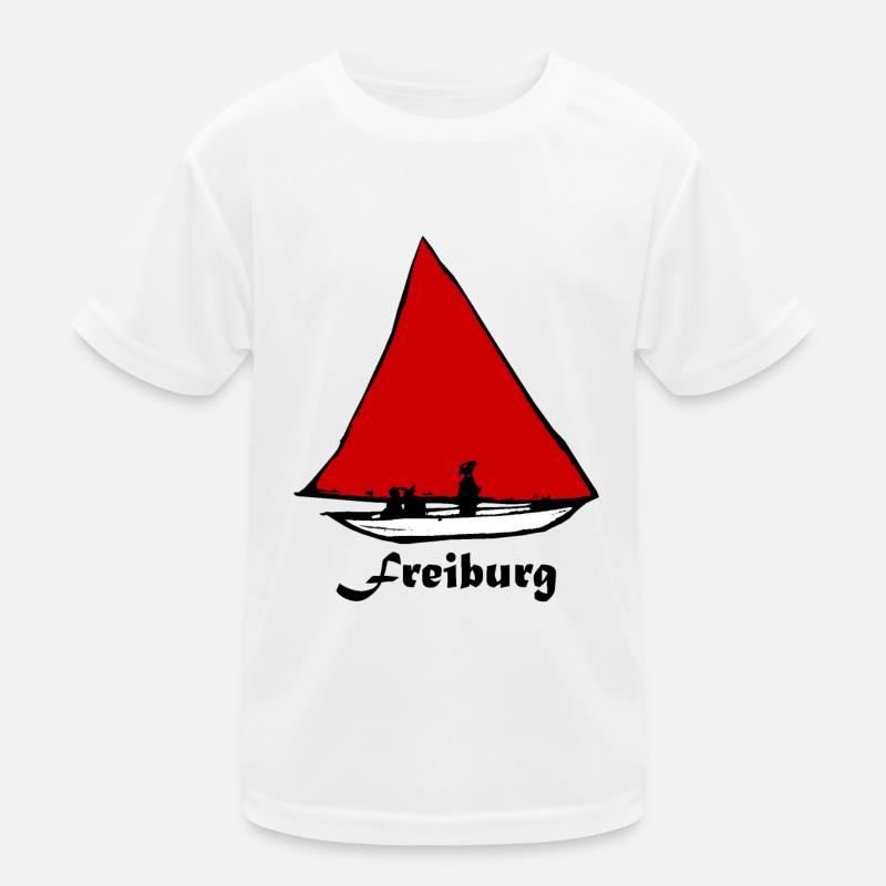 Bächleboot Rot in Freiburg Ernst Ludwig Kirchner Kids Functional T-Shirt