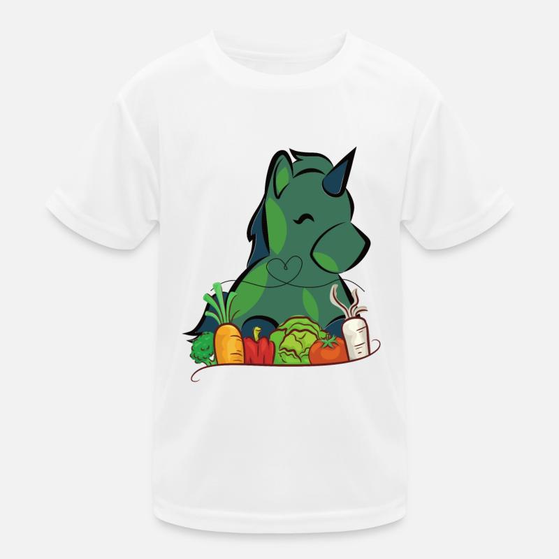 Veggie Einhorn Kinder Funktions-T-Shirt