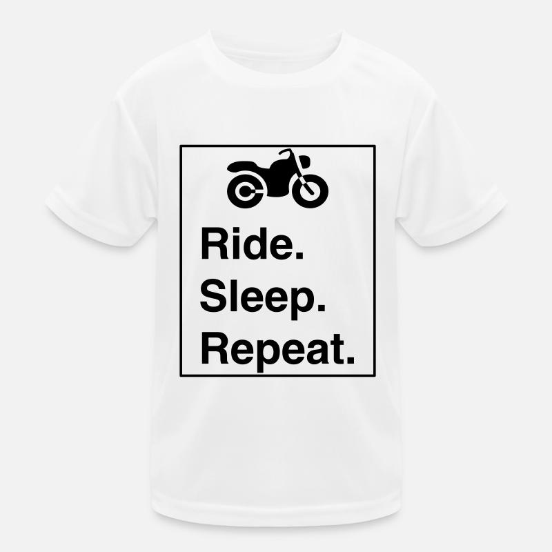 Cool "Ride Sleep Repeat" design for him and her Kids Functional T-Shirt
