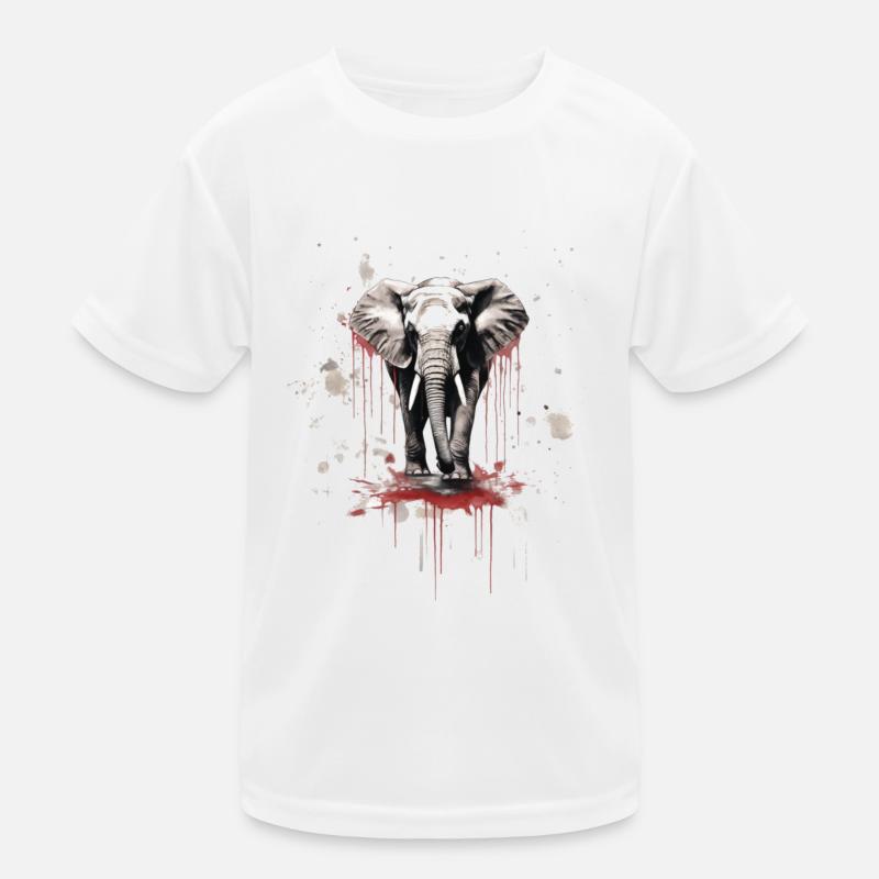 Elephant as plain graffiti Kids Functional T-Shirt