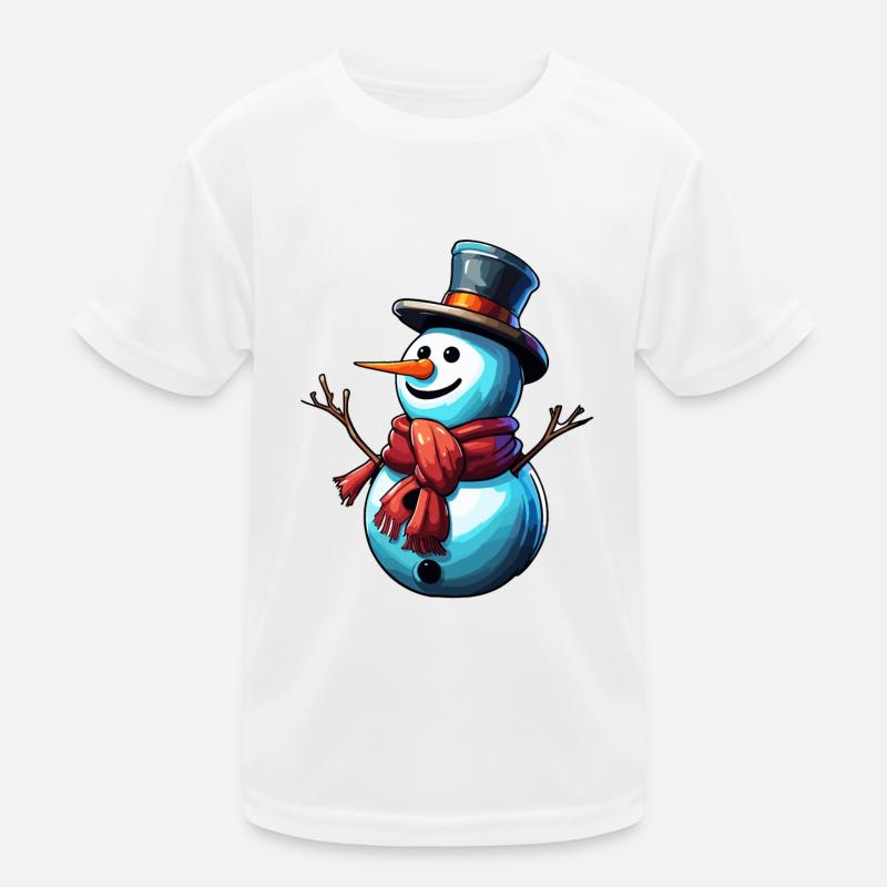 Snowman / Winter / Snow / Comic / Cold Kids Functional T-Shirt