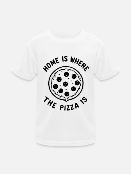 Home is Where the Pizza is - Kids Functional T-Shirt - white - Front