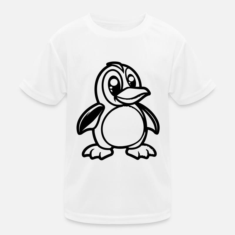 pinguin comic Kinder Funktions-T-Shirt