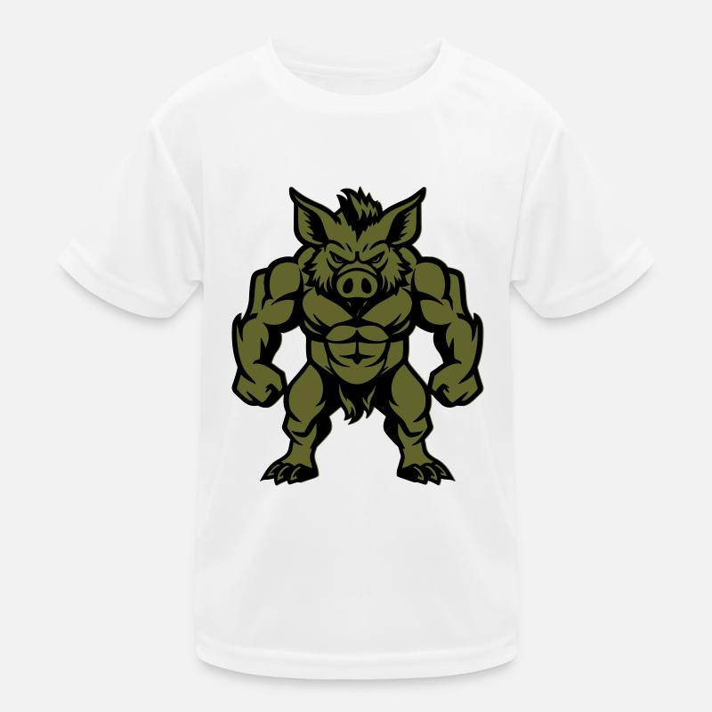 Wild Boar Comic Kids Functional T-Shirt