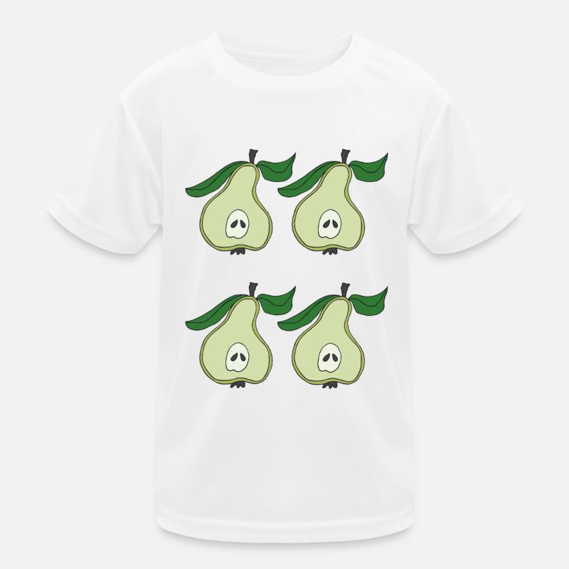 birnenhaeflte vierfach Kinder Funktions-T-Shirt