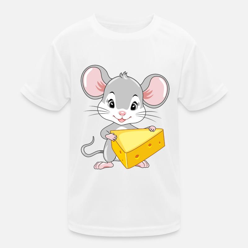 Mignon bébé souris avec un morceau de fromage T-shirt sport Enfant