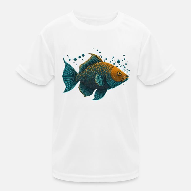 Fish Illustration Kids Functional T-Shirt