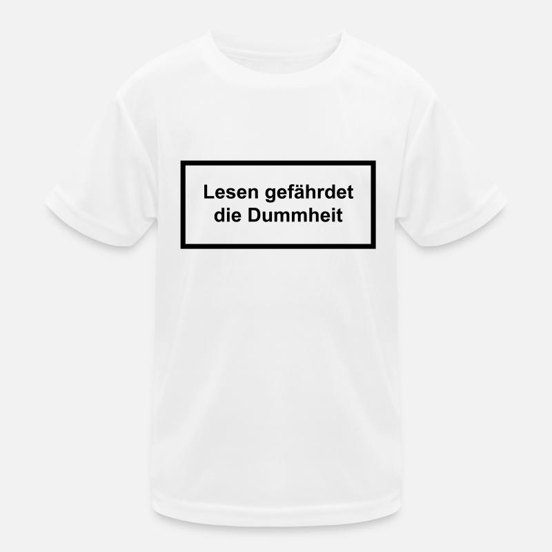 Lire danger stupidité T-shirt sport Enfant