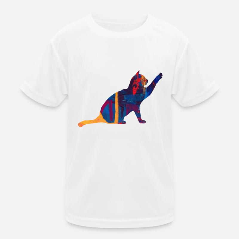 Katze Kinder Funktions-T-Shirt