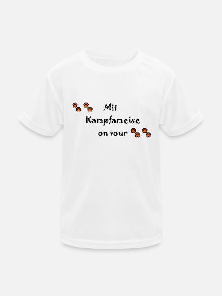 Kleine Hunde sind immer im Fokus als Kampfameisen - Kinder Funktions-T-Shirt - Weiß - Vorne