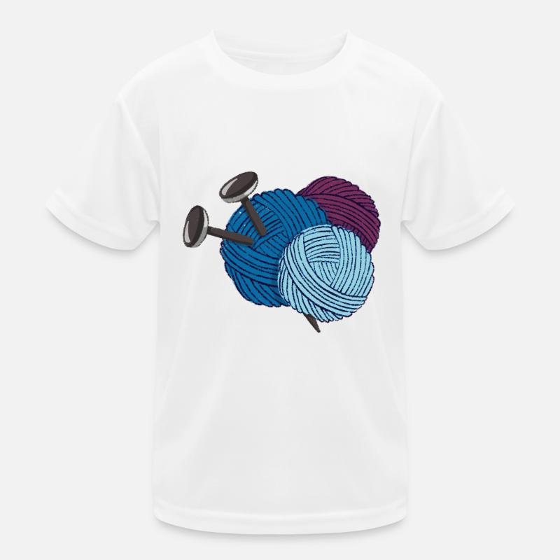 Wool with knitting needles Kids Functional T-Shirt