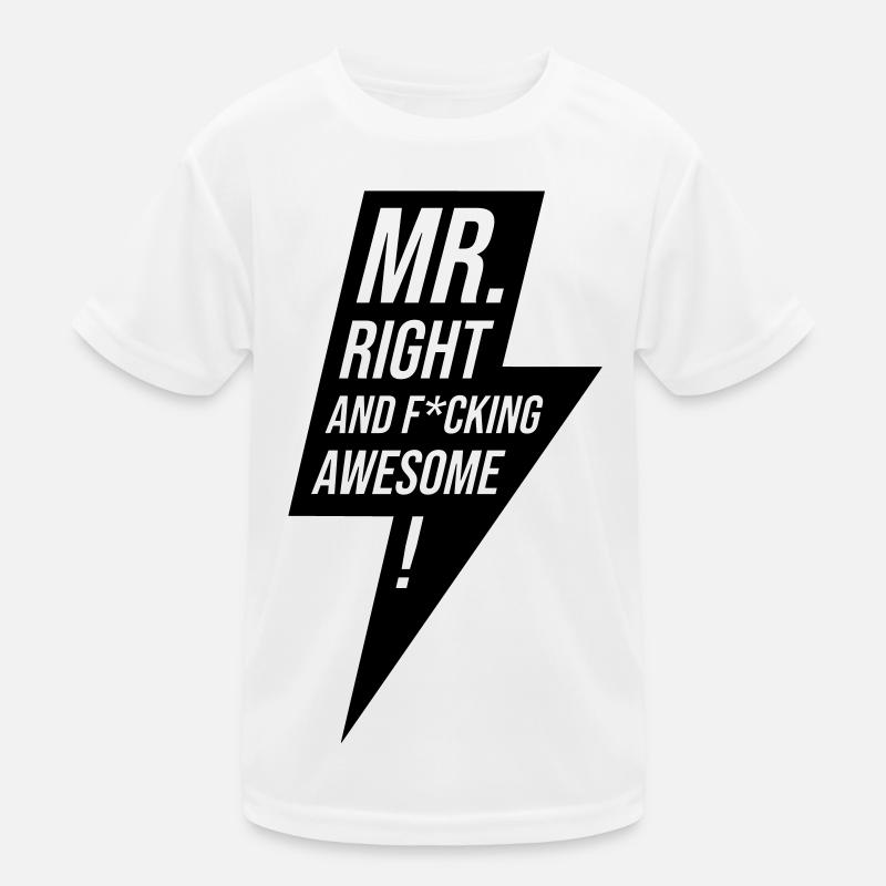 Mr Right Junggeselle Design Geschenk Kinder Funktions-T-Shirt