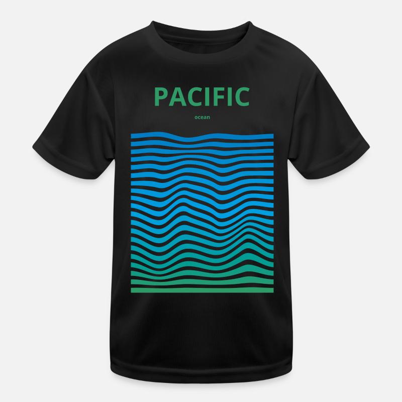 Distorded Oceans: Pacific Kids Functional T-Shirt
