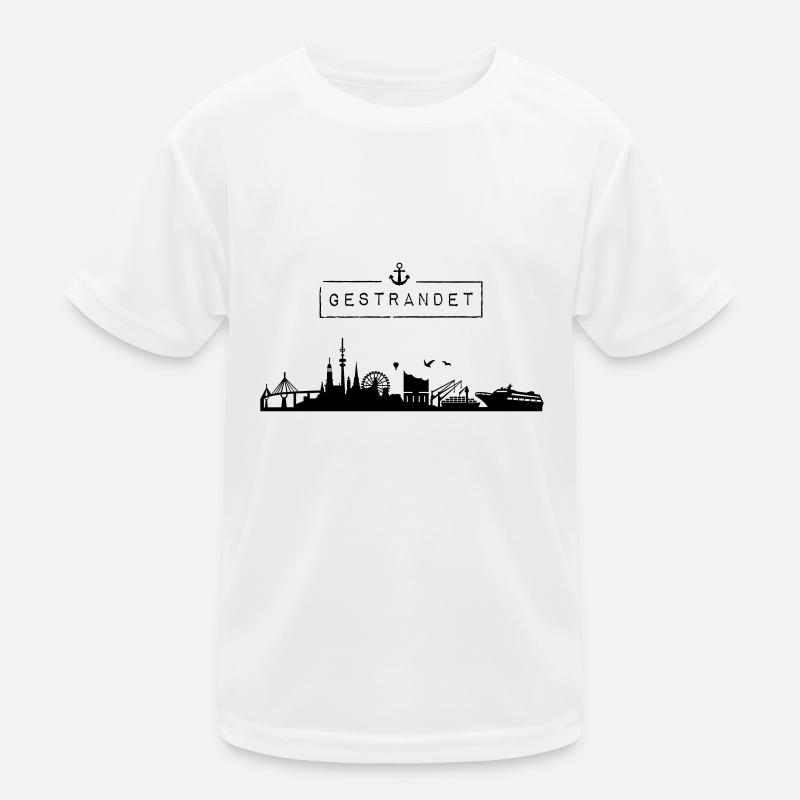 Skyline Hansestadt Hamburg | Gestrandet | HH Kinder Funktions-T-Shirt