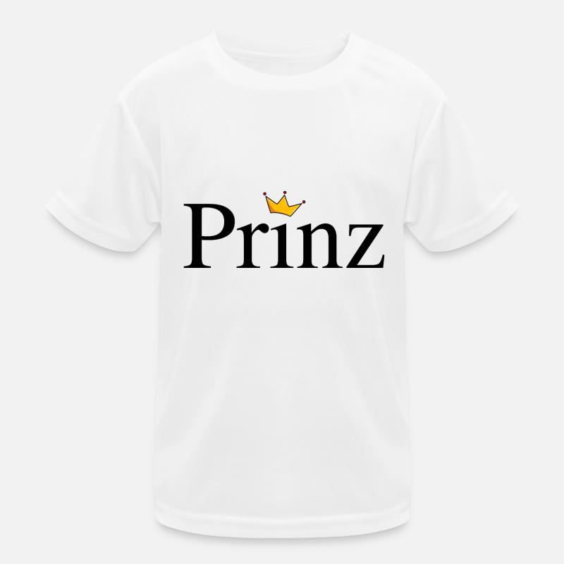 Prinz mit Krone Kinder Funktions-T-Shirt