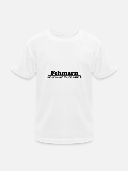 Fehmarn - Kinder Funktions-T-Shirt - Weiß