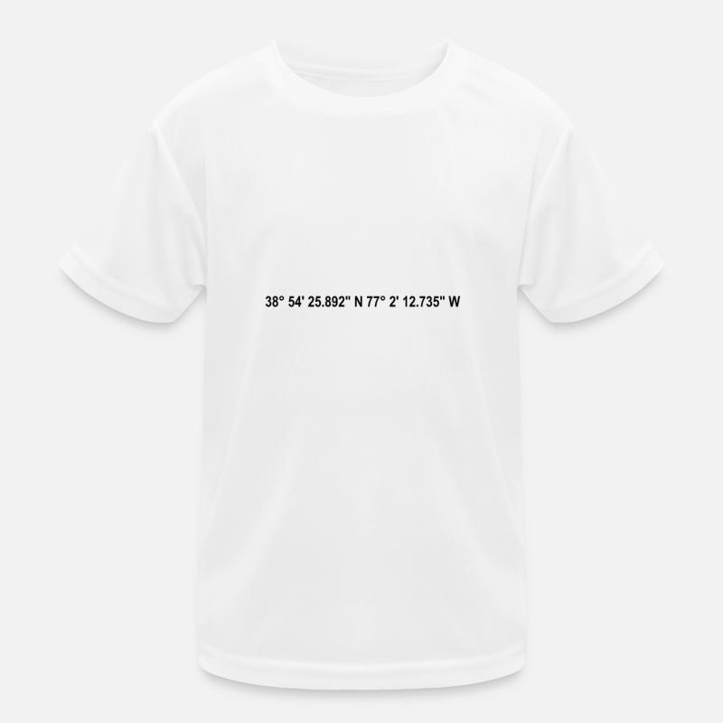 Washington D.C. Coordinates Kids Functional T-Shirt