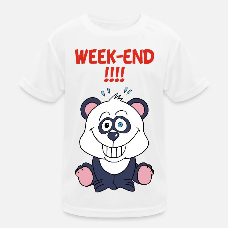 Panda am Wochenende Kinder Funktions-T-Shirt