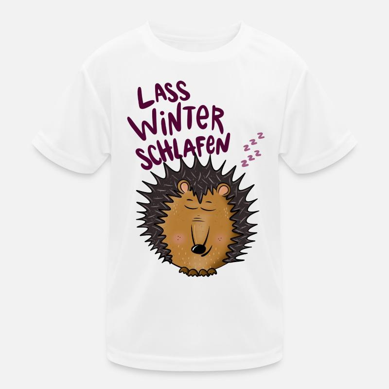 Igel im Winterschlaf Kinder Funktions-T-Shirt