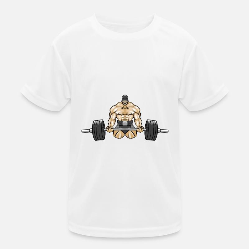 Lifting Weights Dumbbell Weights Muscles Kids Functional T-Shirt