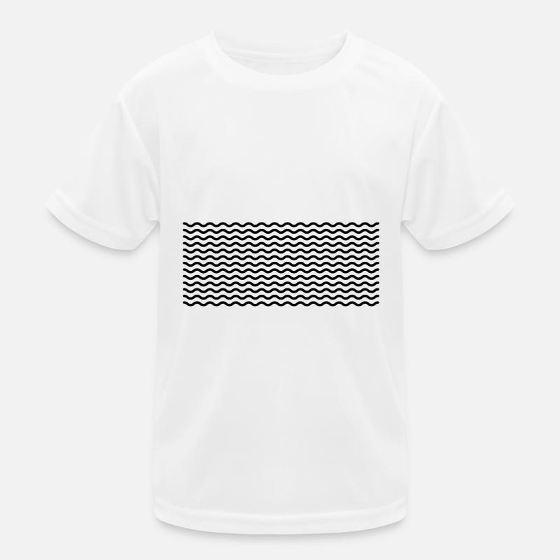 Wave Background Kids Functional T-Shirt