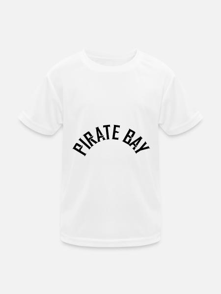 Pirate Bay - Kinder Funktions-T-Shirt - Weiß - Vorne