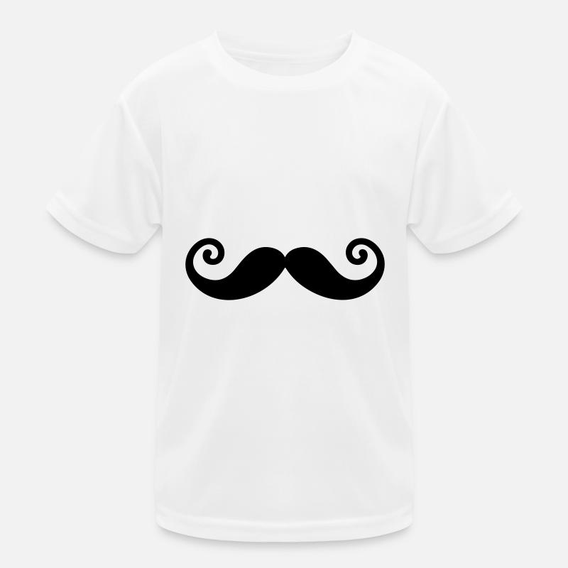 Schnurrbart Kinder Funktions-T-Shirt