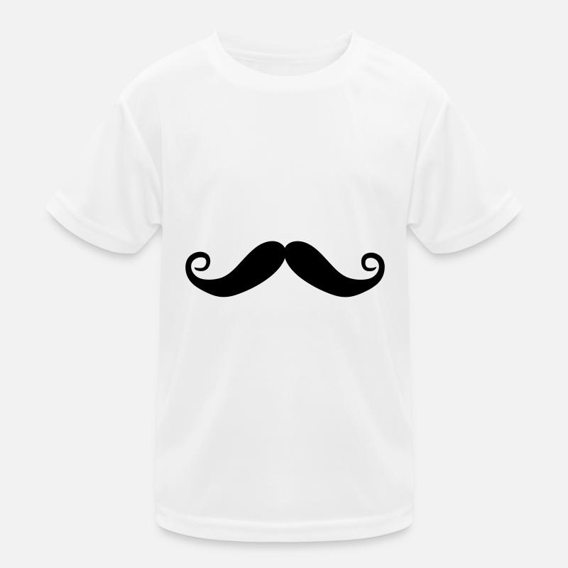 Schnurrbart Kinder Funktions-T-Shirt