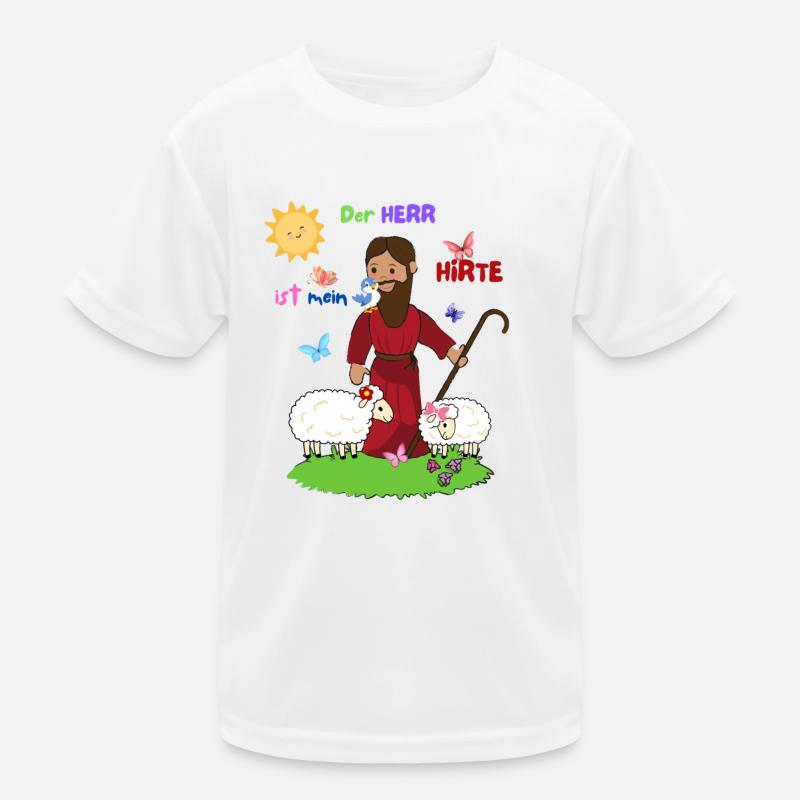 Der gute Hirte Kinder Funktions-T-Shirt